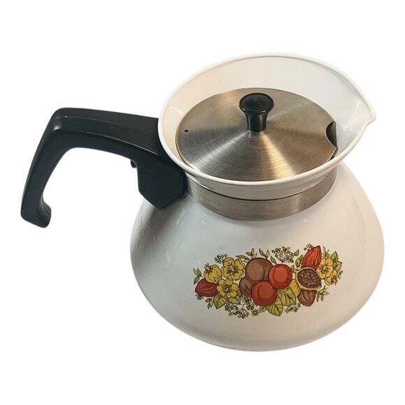 Corning Ware Spice of Life 6 Cup Tea Pot With Lid Vintage - Picture 2 of 11